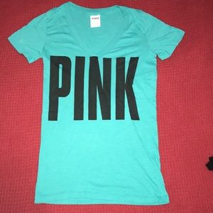 Victoria’s Secret Pink- turquoise tee